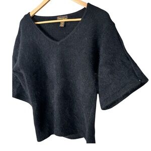 Vintage Charles Julian Angora Blend V-Neck Sweater | Slit Sleeve Detail | Size M